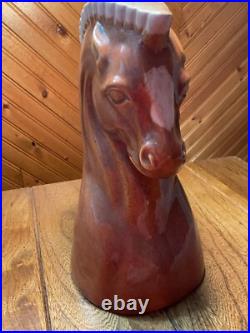 RARE Find Horsehead Brown Table lamp 1950's / Great Condition / NO SHADE