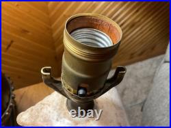 RARE Find Horsehead Brown Table lamp 1950's / Great Condition / NO SHADE