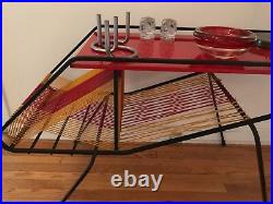 RARE French 1950s lacquer iron and string table eames mid century modern mategot