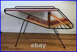 RARE French 1950s lacquer iron and string table eames mid century modern mategot