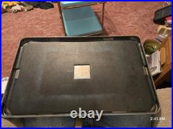 RARE HTF Turquoise Atomic COSCO Mid Century Modern 3 Tier Metal Serving Cart