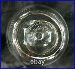 RARE Holmegaard COLORLESS crystal art glass vase signed PL 1957 made in Denmark