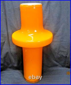 RARE Holmegaard Carnaby Per Lutken Orange Glass Vase Danish Mid Century Modern