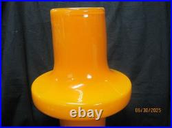 RARE Holmegaard Carnaby Per Lutken Orange Glass Vase Danish Mid Century Modern