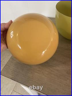 RARE! KAJ Franck Lauffer Enamel Bowl Set 3 Wonderful Condition Great MCM Colors