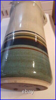 RARE LARGE LAPID Pottery ISRAEL MID CENTURY Modern By LEA VASE 18 tall handle