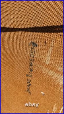 RARE LARGE Mid Century Wall Art Bike Bicycle Clock MCM Teak Tweed Wood Brass VTG