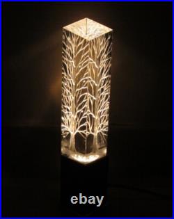 RARE LUCITE SCULPTURE LAMP MID CENTURY MODERN with SIGNATURE & COPYRIGHT VINTAGE