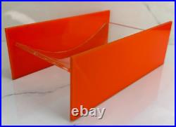 RARE L&R Enterprises VTG MCM Orange Retro Acrylic Bathroom Accessory 1960s 70s