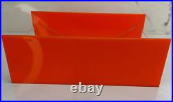 RARE L&R Enterprises VTG MCM Orange Retro Acrylic Bathroom Accessory 1960s 70s
