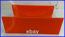 RARE L&R Enterprises VTG MCM Orange Retro Acrylic Bathroom Accessory 1960s 70s
