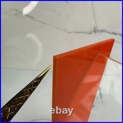 RARE L&R Enterprises VTG MCM Orange Retro Acrylic Bathroom Accessory 1960s 70s