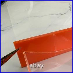 RARE L&R Enterprises VTG MCM Orange Retro Acrylic Bathroom Accessory 1960s 70s