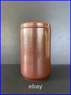 RARE Large L. HJORTH Denmark Terracotta Lidded Jar 1 1/2 DANISH MODERN