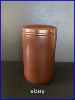 RARE Large L. HJORTH Denmark Terracotta Lidded Jar 1 1/2 DANISH MODERN