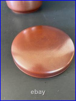 RARE Large L. HJORTH Denmark Terracotta Lidded Jar 1 1/2 DANISH MODERN