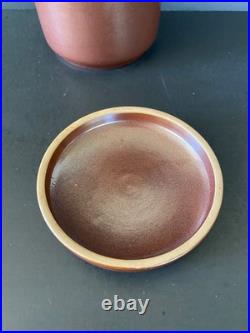 RARE Large L. HJORTH Denmark Terracotta Lidded Jar 1 1/2 DANISH MODERN