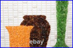 RARE Large Vintage Mid Century Modern Mosaic Tile Wall Clock Terrazzo Decor 31