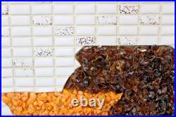 RARE Large Vintage Mid Century Modern Mosaic Tile Wall Clock Terrazzo Decor 31