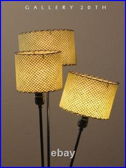 RARE! MCM FIBERGLASS 1950s MID CENTURY MODERN ATOMIC LAMP! 3 LIGHTS MAJESTIC ERA