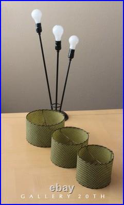 RARE! MCM FIBERGLASS 1950s MID CENTURY MODERN ATOMIC LAMP! 3 LIGHTS MAJESTIC ERA