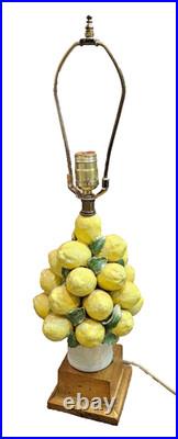 RARE MCM Italian Lemon Topiary Lamp Mid Century Modern Vintage Decor