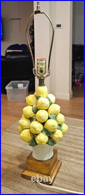 RARE MCM Italian Lemon Topiary Lamp Mid Century Modern Vintage Decor