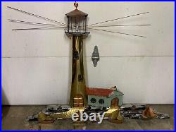 RARE MCM Lighthouse Nautical Mid Century Modern Wall Art Sculpture Brass Copper RARE MCM Lighthouse Nautical Mid Century Modern Wall Art Sculpture Brass Copper