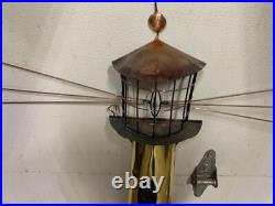 RARE MCM Lighthouse Nautical Mid Century Modern Wall Art Sculpture Brass Copper RARE MCM Lighthouse Nautical Mid Century Modern Wall Art Sculpture Brass Copper