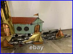 RARE MCM Lighthouse Nautical Mid Century Modern Wall Art Sculpture Brass Copper RARE MCM Lighthouse Nautical Mid Century Modern Wall Art Sculpture Brass Copper