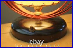 RARE MCM MAJESTIC FLAME ACCENT LAMP! FIBERGLASS SHADE 50s MID CENTURY LUXCRAFT