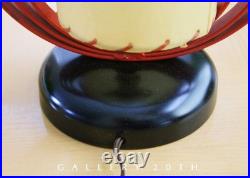 RARE MCM MAJESTIC FLAME ACCENT LAMP! FIBERGLASS SHADE 50s MID CENTURY LUXCRAFT