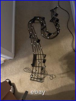 RARE MCM Mid Century Modern Curtis Jere 61 Iron Wall Sculpture Musical Notes