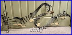 RARE MCM Mid Century Modern Curtis Jere 61 Iron Wall Sculpture Musical Notes RARE MCM Mid Century Modern Curtis Jere 61 Iron Wall Sculpture Musical Notes