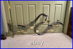 RARE MCM Mid Century Modern Curtis Jere 61 Iron Wall Sculpture Musical Notes RARE MCM Mid Century Modern Curtis Jere 61 Iron Wall Sculpture Musical Notes