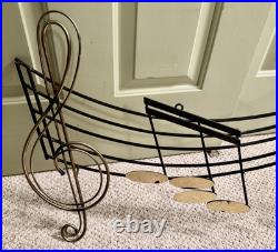 RARE MCM Mid Century Modern Curtis Jere 61 Iron Wall Sculpture Musical Notes RARE MCM Mid Century Modern Curtis Jere 61 Iron Wall Sculpture Musical Notes