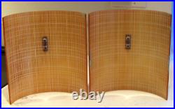 RARE MCM Mid-Century Modern Glass Wall Sconce Shades Set of Two Excellent