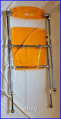 RARE MCM Original Gio Ponti Lucite Folding Chairs Set of 4 Labeled and Numbered