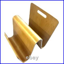 RARE MCM W Molded Plywood Magazine Rack in the Style of Alvar Aalto furniture