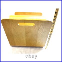 RARE MCM W Molded Plywood Magazine Rack in the Style of Alvar Aalto furniture