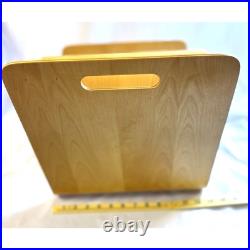 RARE MCM W Molded Plywood Magazine Rack in the Style of Alvar Aalto furniture