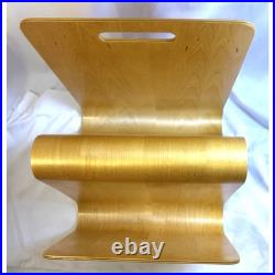 RARE MCM W Molded Plywood Magazine Rack in the Style of Alvar Aalto furniture