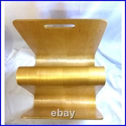 RARE MCM W Molded Plywood Magazine Rack in the Style of Alvar Aalto furniture