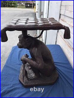 RARE Maitland Smith Bronze Monkey Garden Seat, Bench or Table