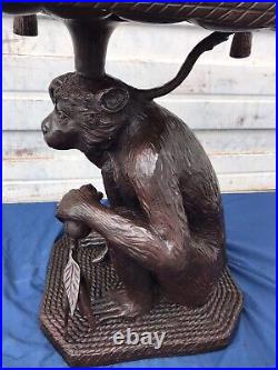 RARE Maitland Smith Bronze Monkey Garden Seat, Bench or Table