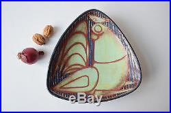 RARE Marianne Starck triangular bowl Rooster Persia M Andersen Danish pottery