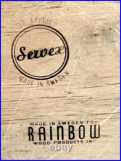 RARE Martin Åberg Teak Wastebasket Servex Mid Century Sweden Aluminum Insert