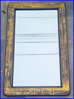 RARE Mid-Century MODERN Acid Etched BRASS MIRROR Mastercraft by BERNHARD ROHNE