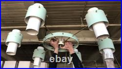 RARE Mid Century Modern 12 Light / 6 Arm Chandelier Atomic Ceiling Fixture 60 RARE Mid Century Modern 12 Light / 6 Arm Chandelier Atomic Ceiling Fixture 60