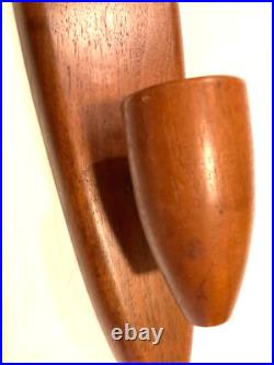RARE Mid Century Modern Belart Walnut surfboard clock & candle sconces bel-art RARE Mid Century Modern Belart Walnut surfboard clock & candle sconces bel-art